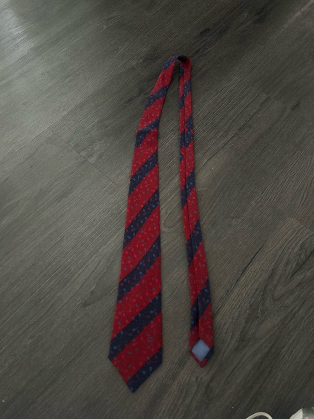 Gucci Red and Navy Diagonal Stripe Silk Tie